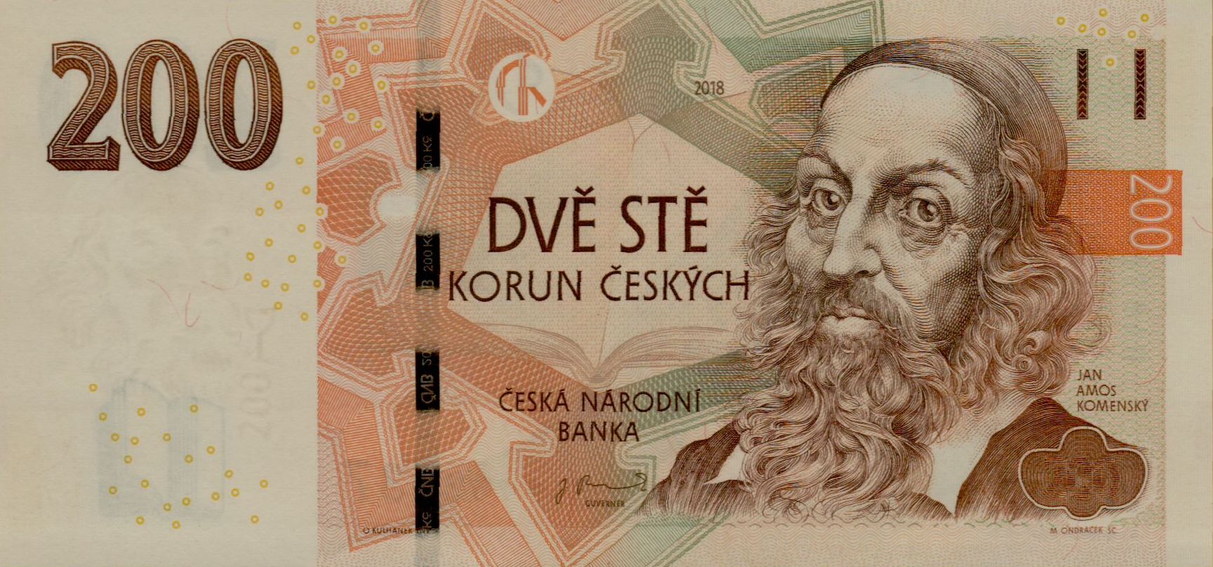 Czech Republic 200 2018 UNC P-18/f